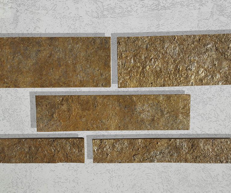 Plaquetas Largo Libre Marrón Dorada